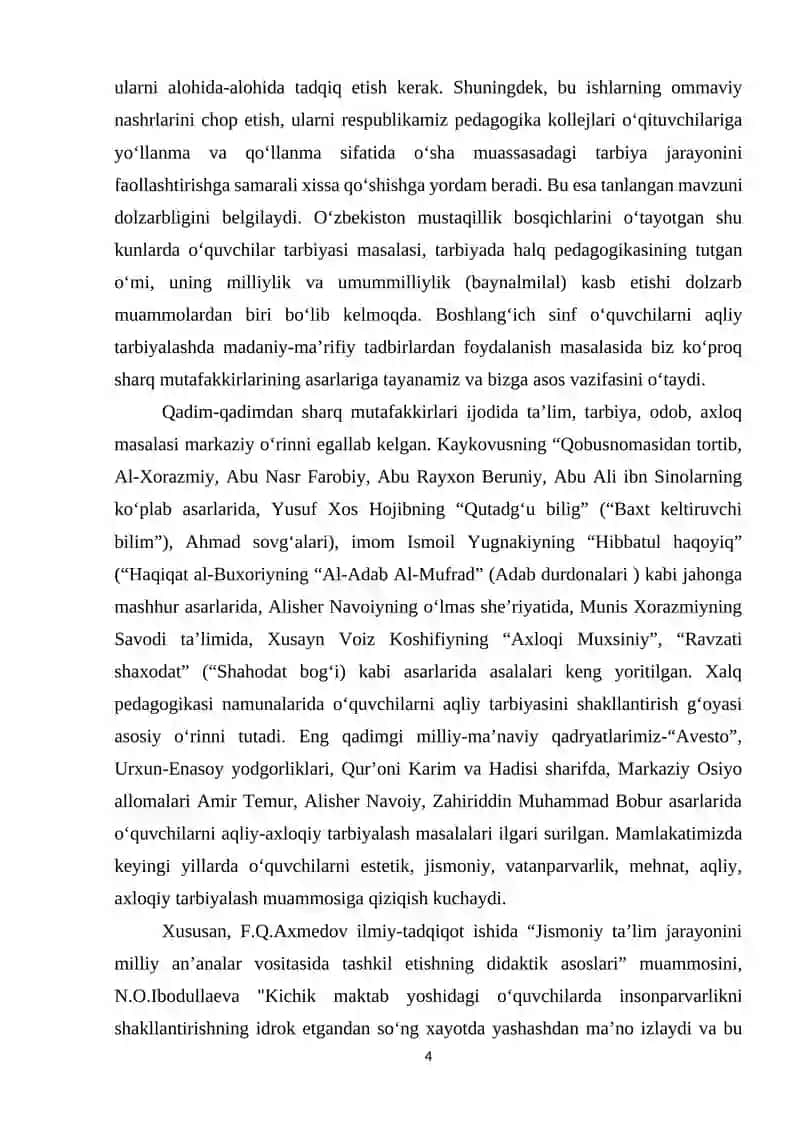 MILLIY QADRIYAT VA ANʼANALAR ORQALI O‘QUVCHILARNI TARBIYALASH MAQSADI 4
