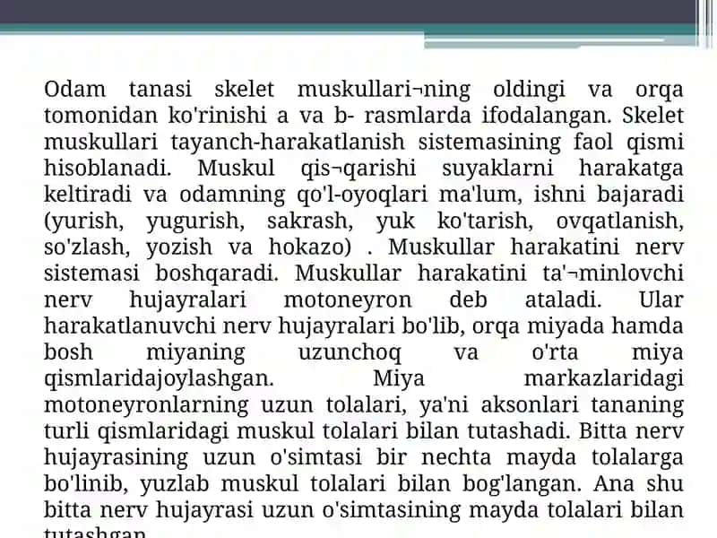 Muskullar va ularning funksiyasi 4