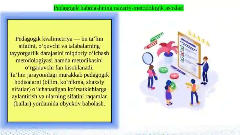 Baholashning asosiy tamoyillari SLAYD 4