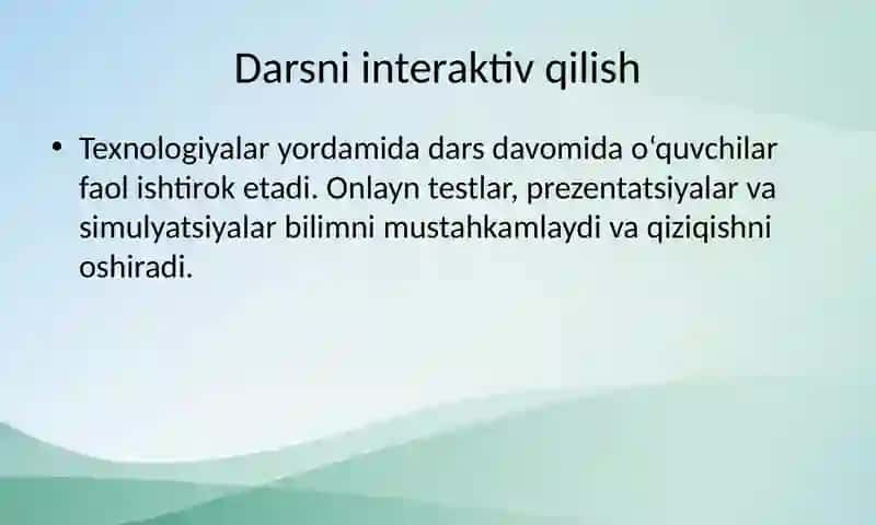 PEDAGOGIK TA’LIM JARAYONIGA O‘QITUVCHILARDA ZAMONAVIY AXBOROT TEXNOLOGIYALARIDAN SAMARALI FOYDALANISHI 4