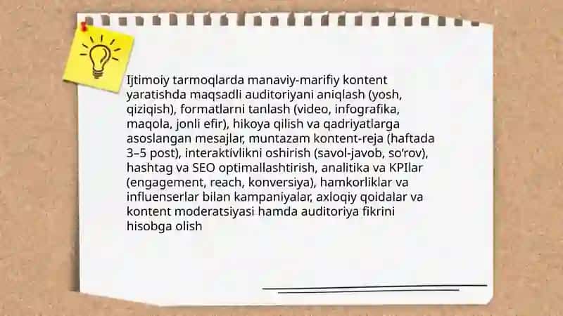 Manaviy-marifiy ishlarni tashkil etishning zamonaviy texnologiyalari 4