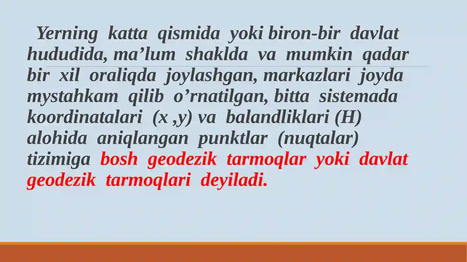 Injenerlik geodeziyasi fanidan amaliy mashg'ulot uchun taqdimot 4