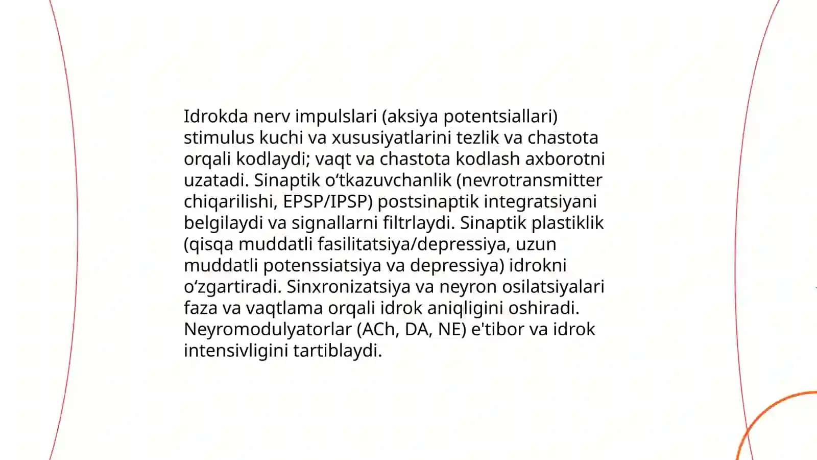 Idrokning nerv-fiziologik asoslari 4