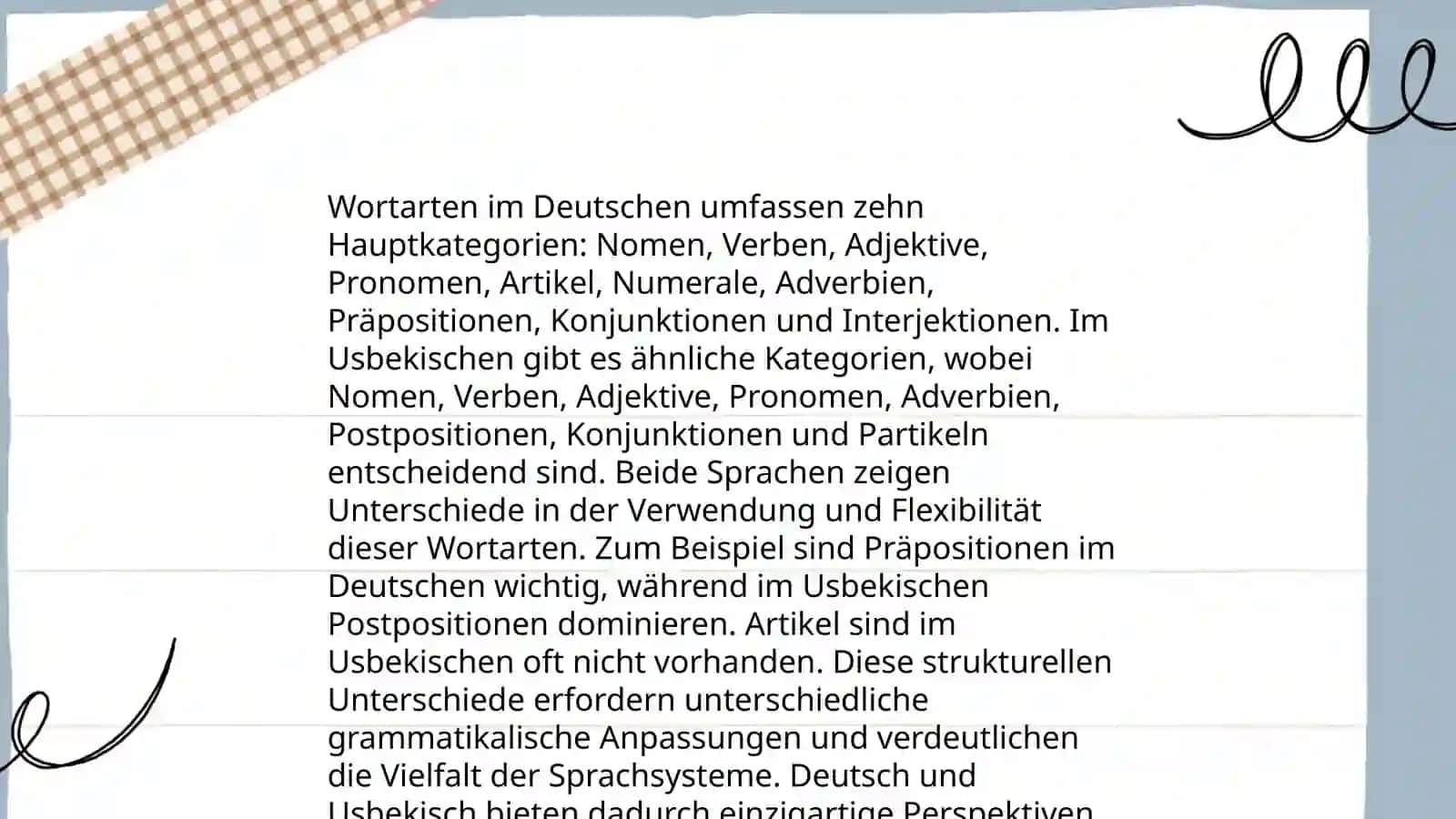 Morphologie im Deutschen im Uzbekische 4