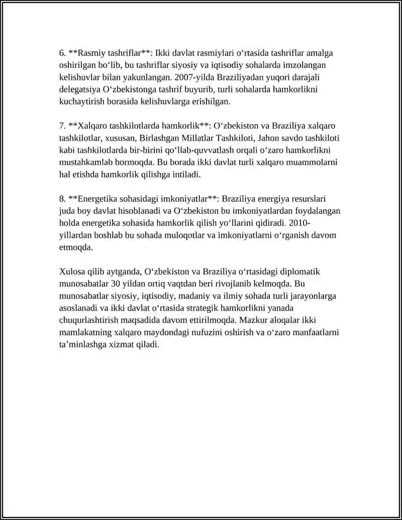 O'ZBEKISTON–JANUBIY AMERIKA MAMLAKATLARI DIPLOMATIK MUNOSABATLARI 4