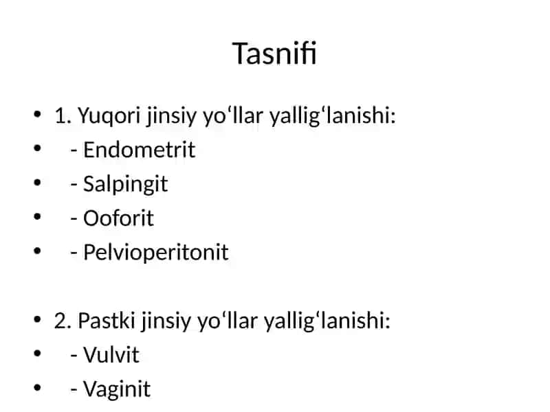 Ayollar jinsiy a’zolarining nospetsifik etiologiyali yallig‘lanish kasalliklari 4