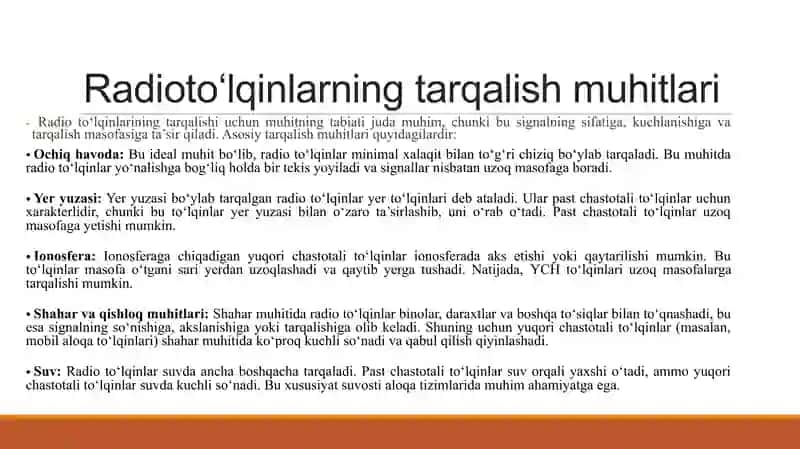 To‘lqinlarning tarqalish muhitlari 4