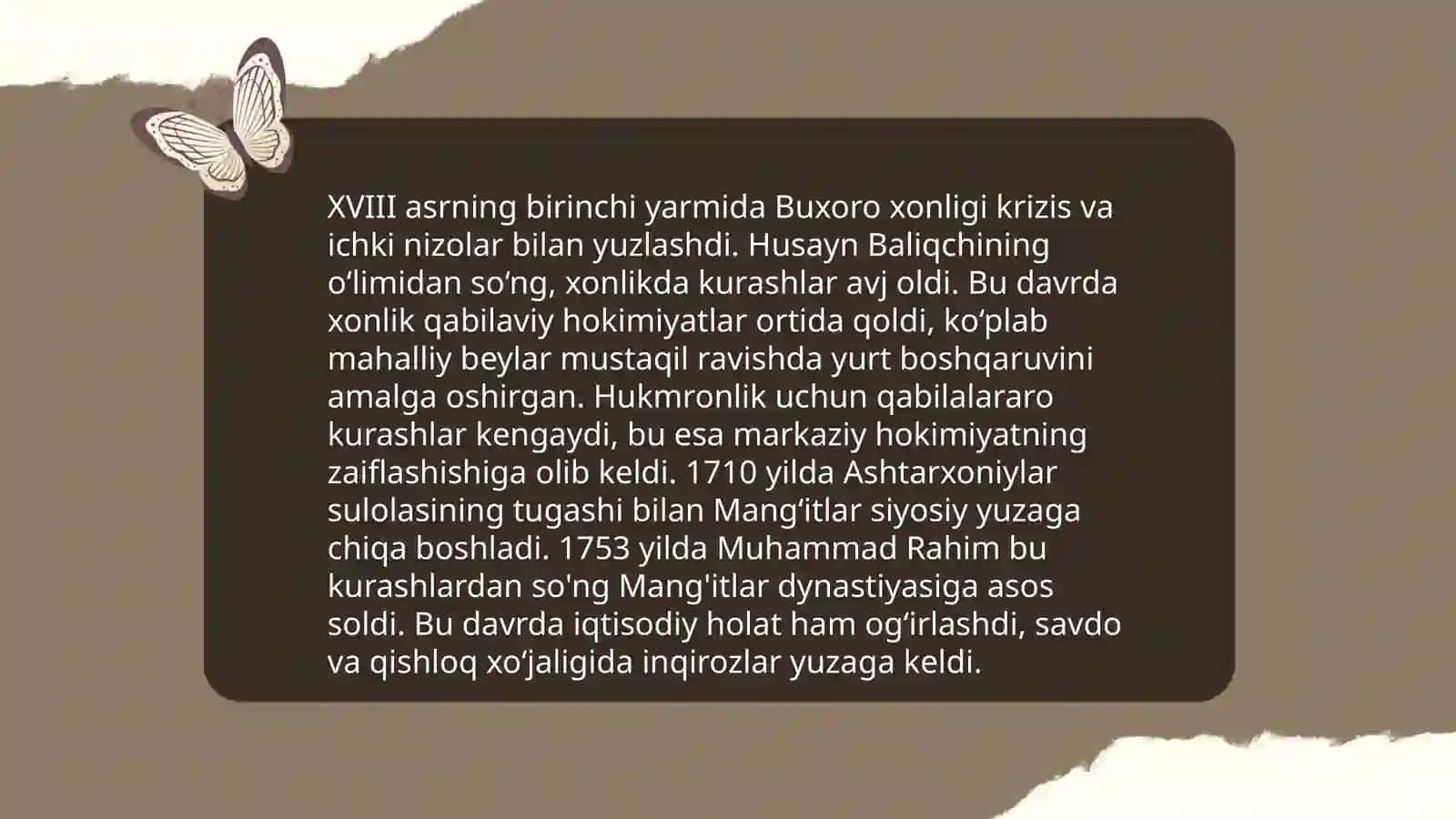 Buxoro xonligining siyosiy inqirozi va uning asosiy xususiyatlari 4