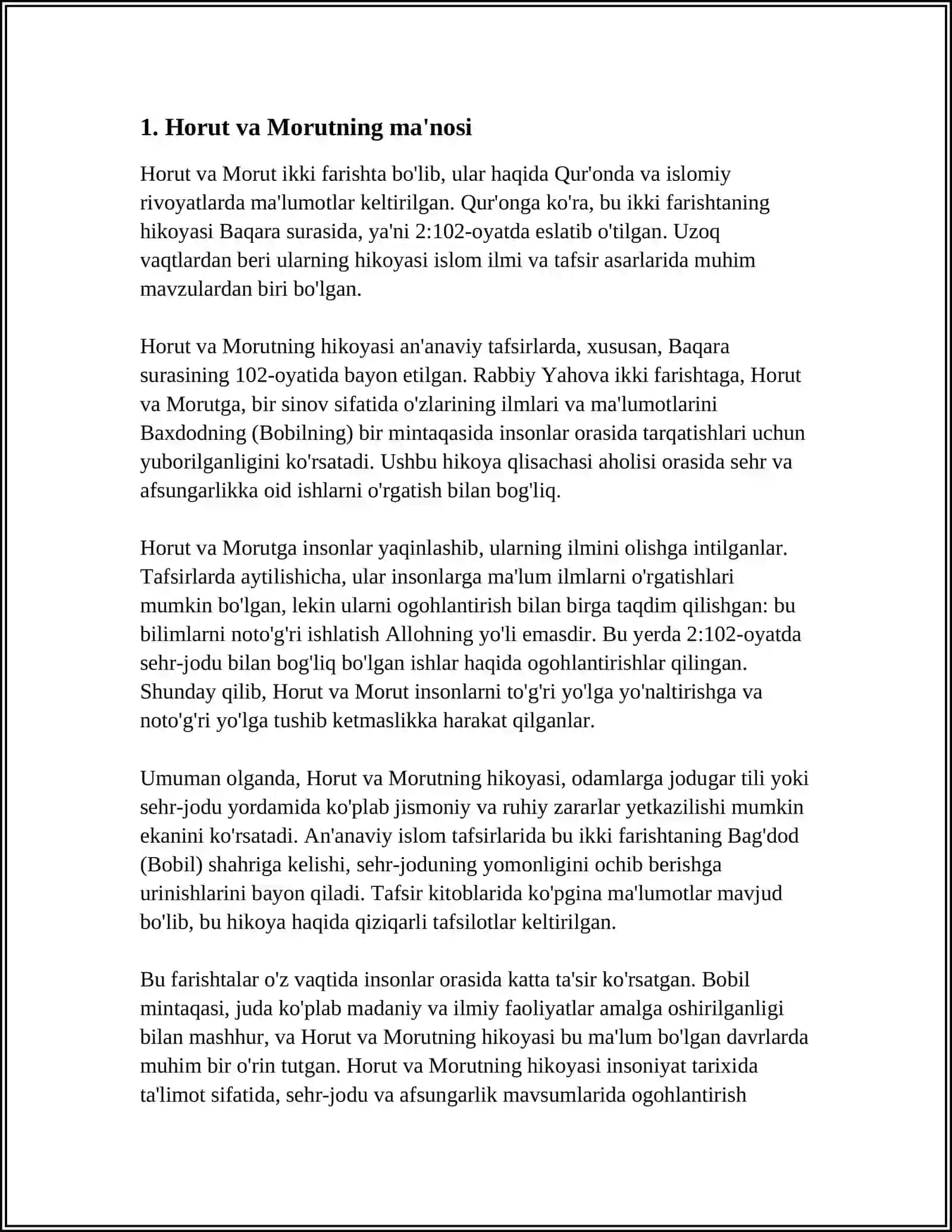 HORUT VA MORUT OBRAZLARI TALQINI 4