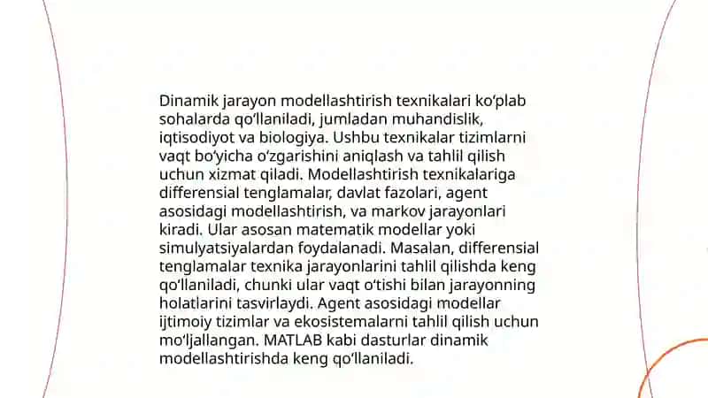 Texnologik jarayon rejimini statik va dinamik optimallashtirish 4