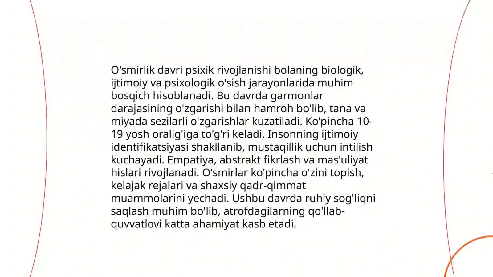 Bolalik davri psixik rivojlanishi 4