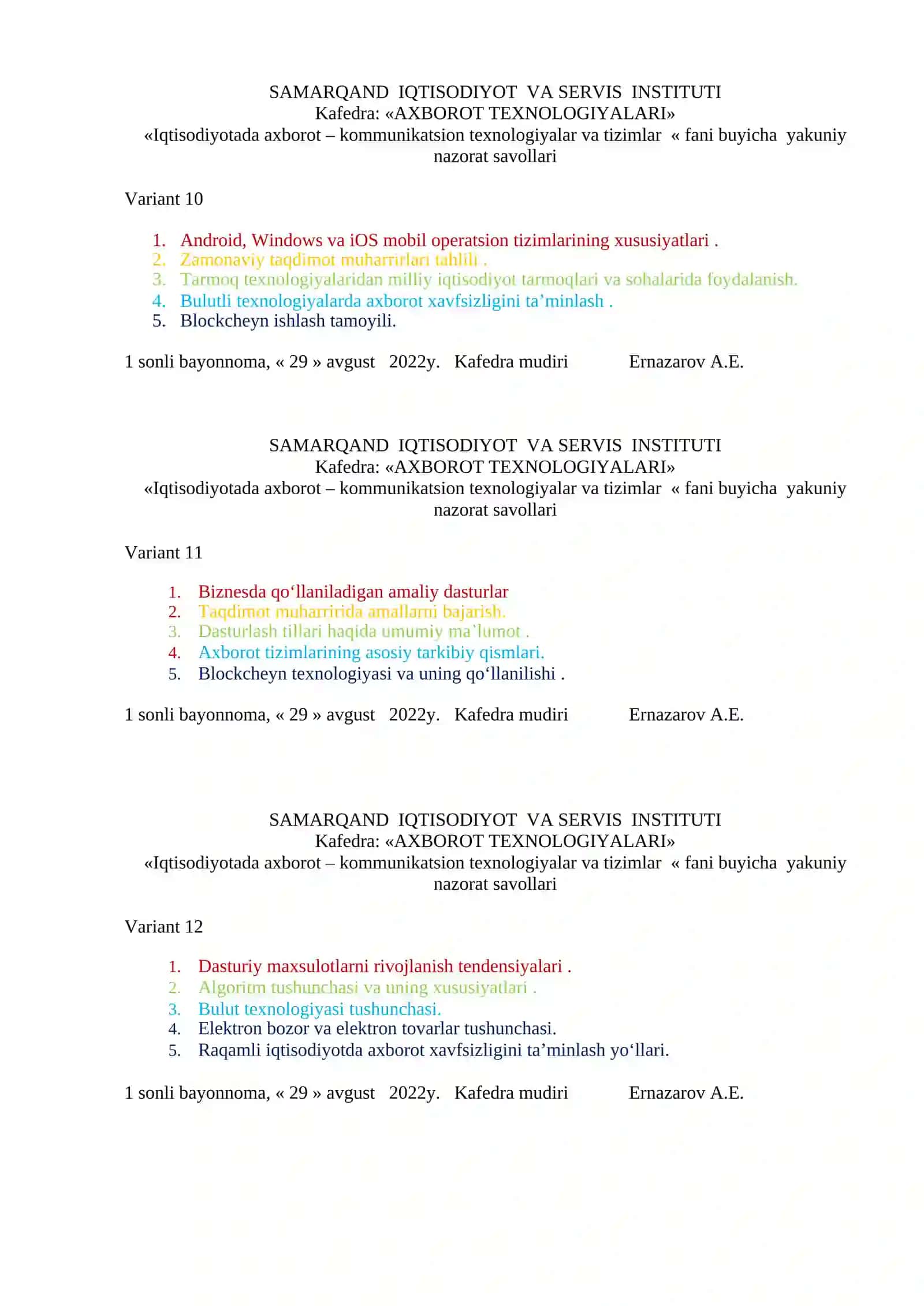 Iqtisodiyotda axborot-kommunikatsion texnologiyalar va tizimlar 4