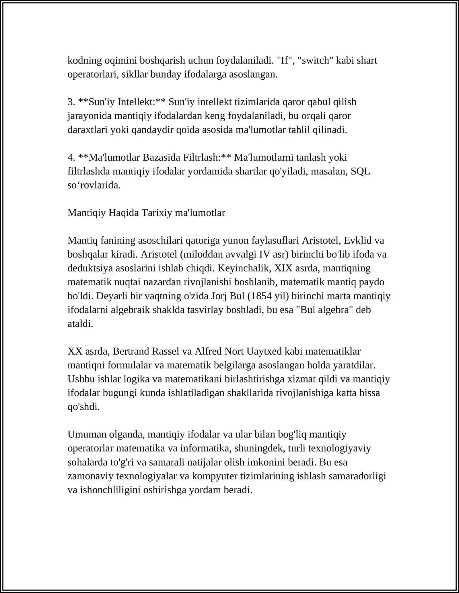 MAKTAB VA O’RTA MAXSUS TA’LIM MUASSASALARI MATEMATIKASI KURSIDA MATEMATIK MANTIQ ELEMENTLARI 4