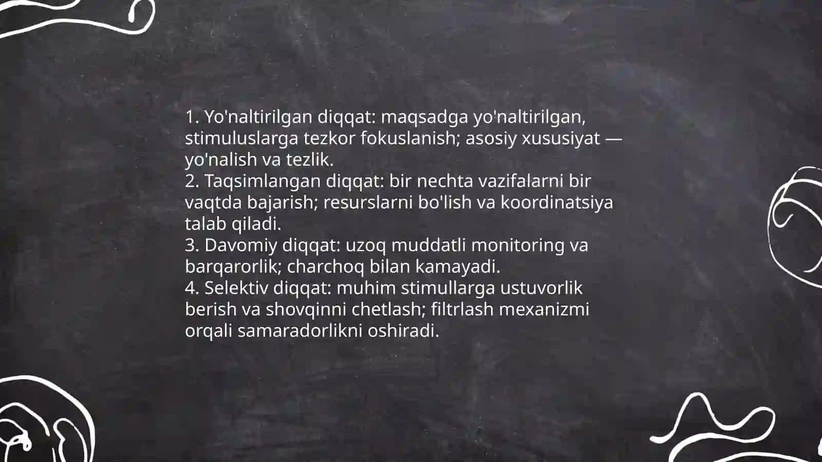 Diqqat bilish faoliyati 4