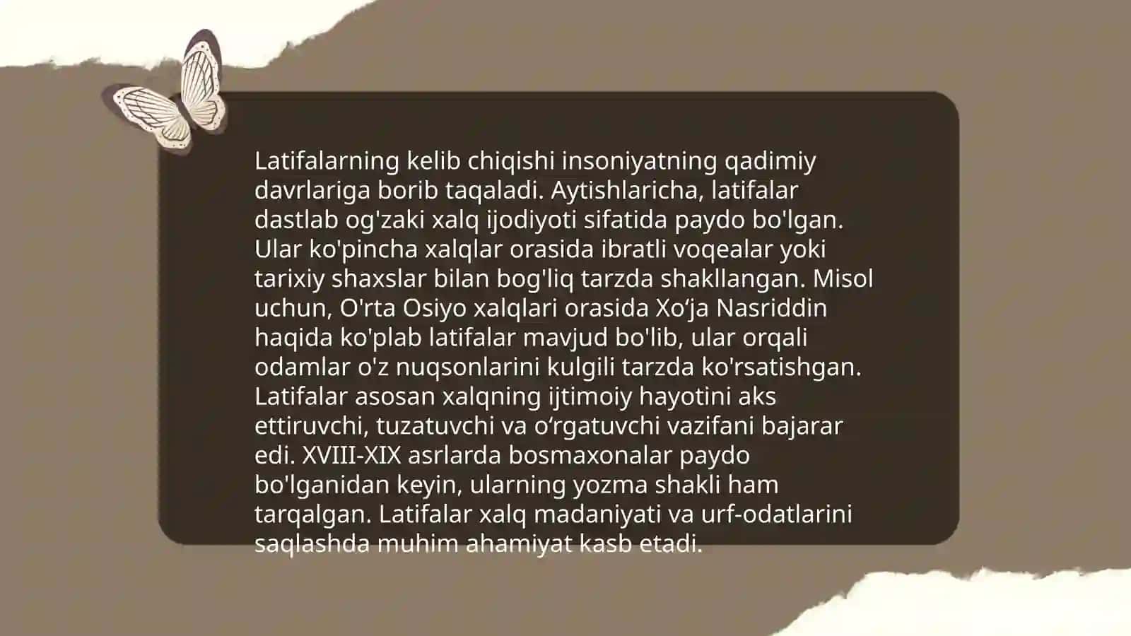 Lof, latifa, aksiya janrlari bo'yicha taqdimot 4