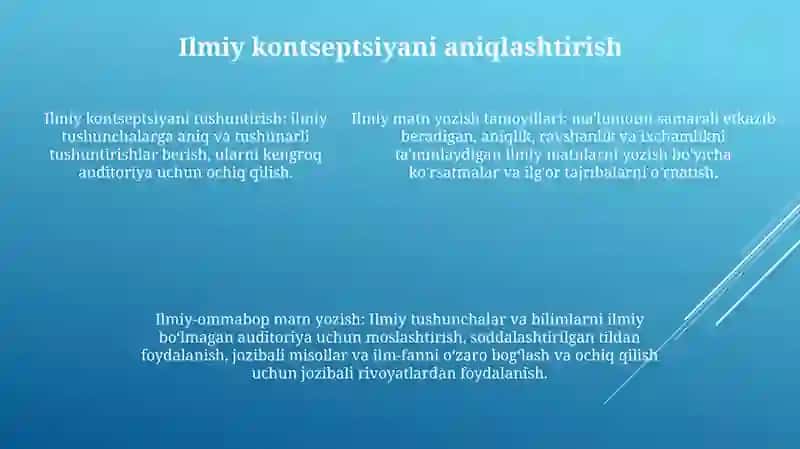 Ilmiy-Ommaviy Matn Tuzish Tamoyillari 4