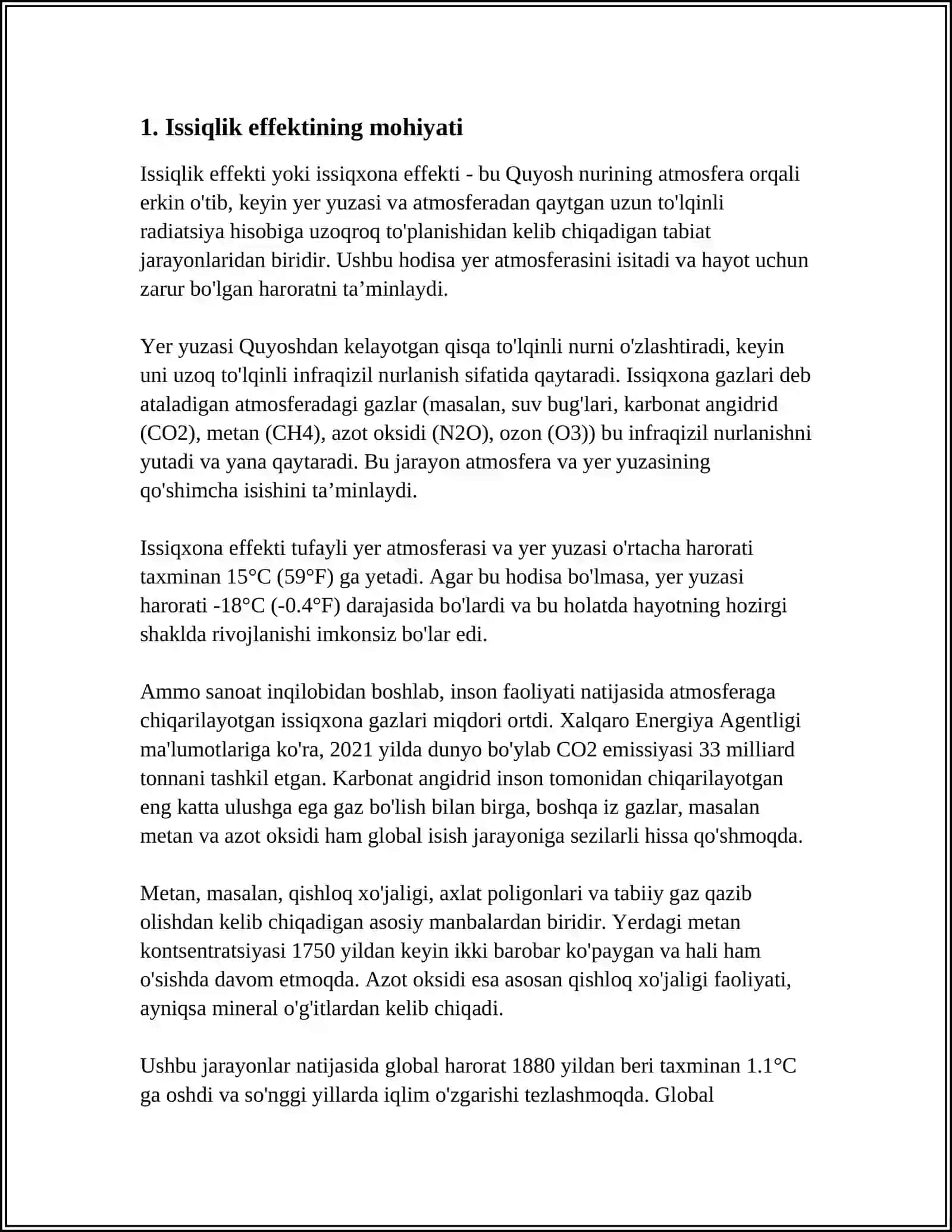 KİMYOVİY VA FİZİKAVİY JARAYONLARNING ISSIQLIK EFFEKTLARI VA UNING TURLARI 4