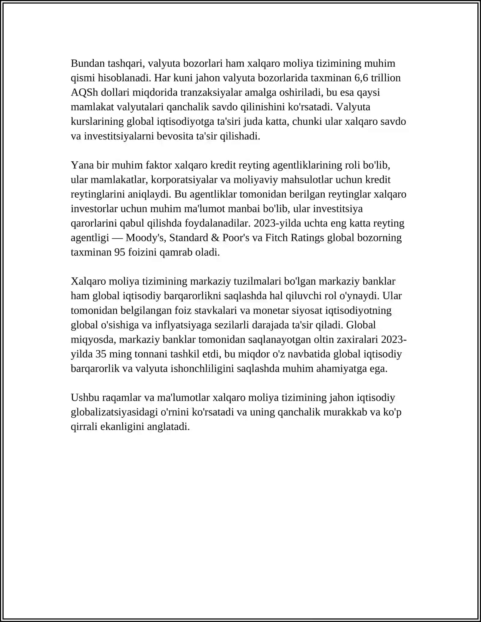 JAHONDA IQTISODIYOTDA GLOBALASHUVIDА MOLIYANING MOHIYATI 4
