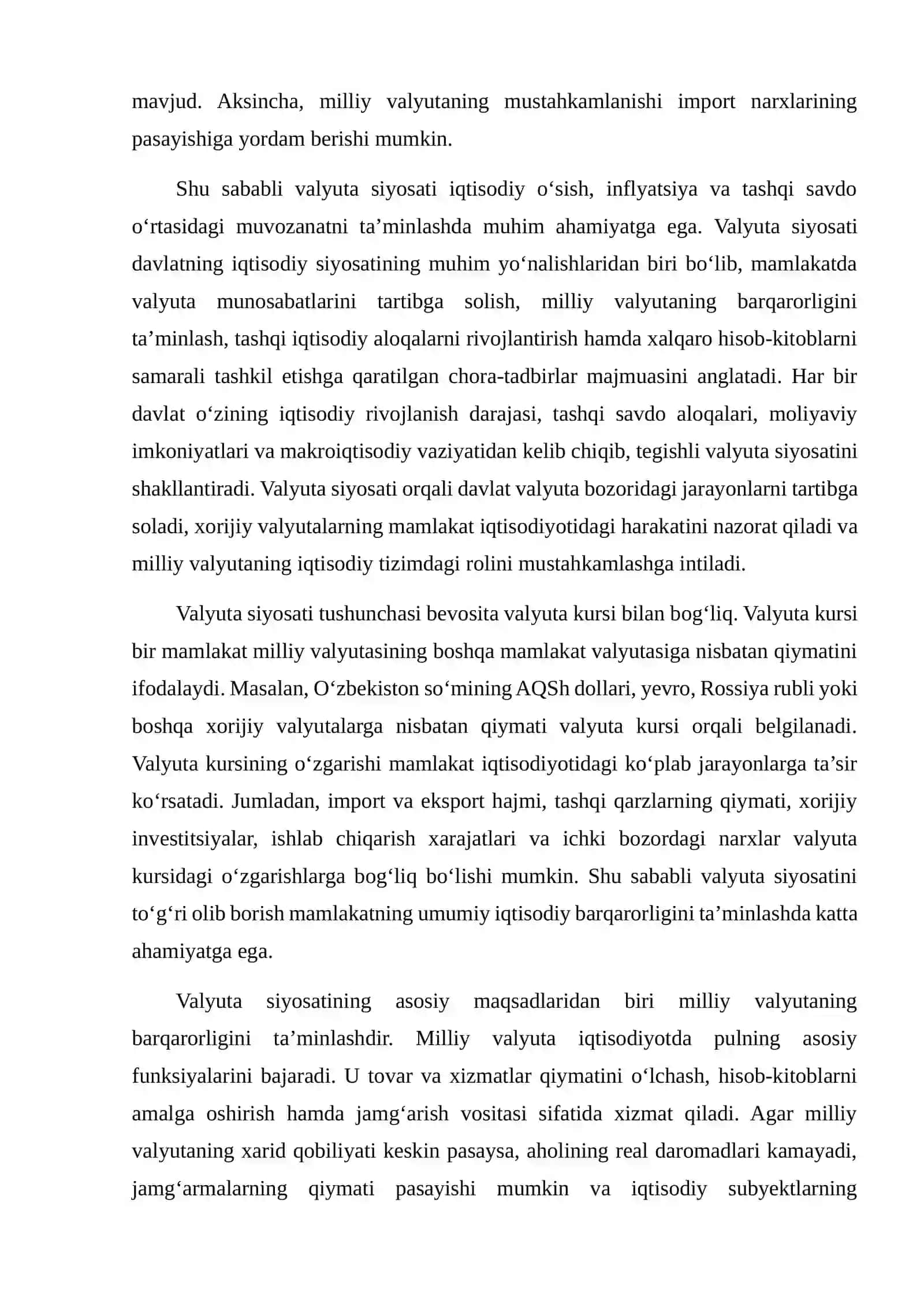 O‘ZBEKISTON RESPUBLIKASIDA VALYUTA SIYOSATI 4