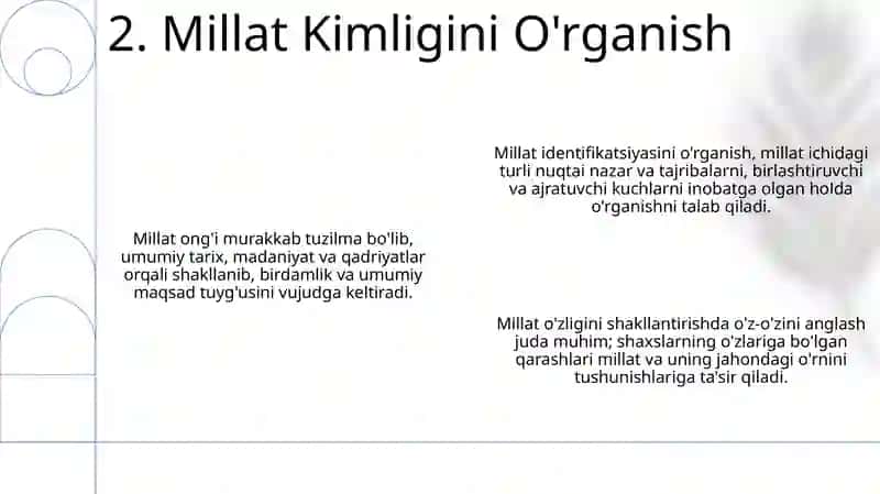 O'zlik va milliy o'zlikni anglash tushunchalari 4