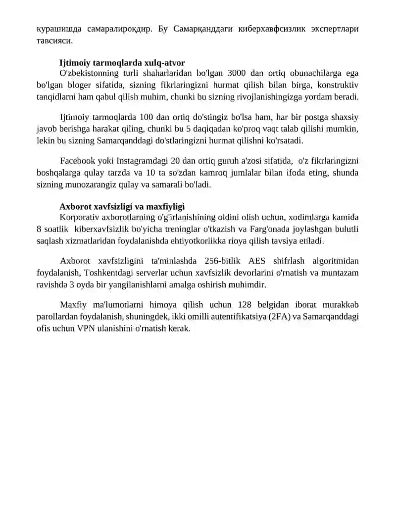 Elektron pochta orqali muloqot qoidalari 4