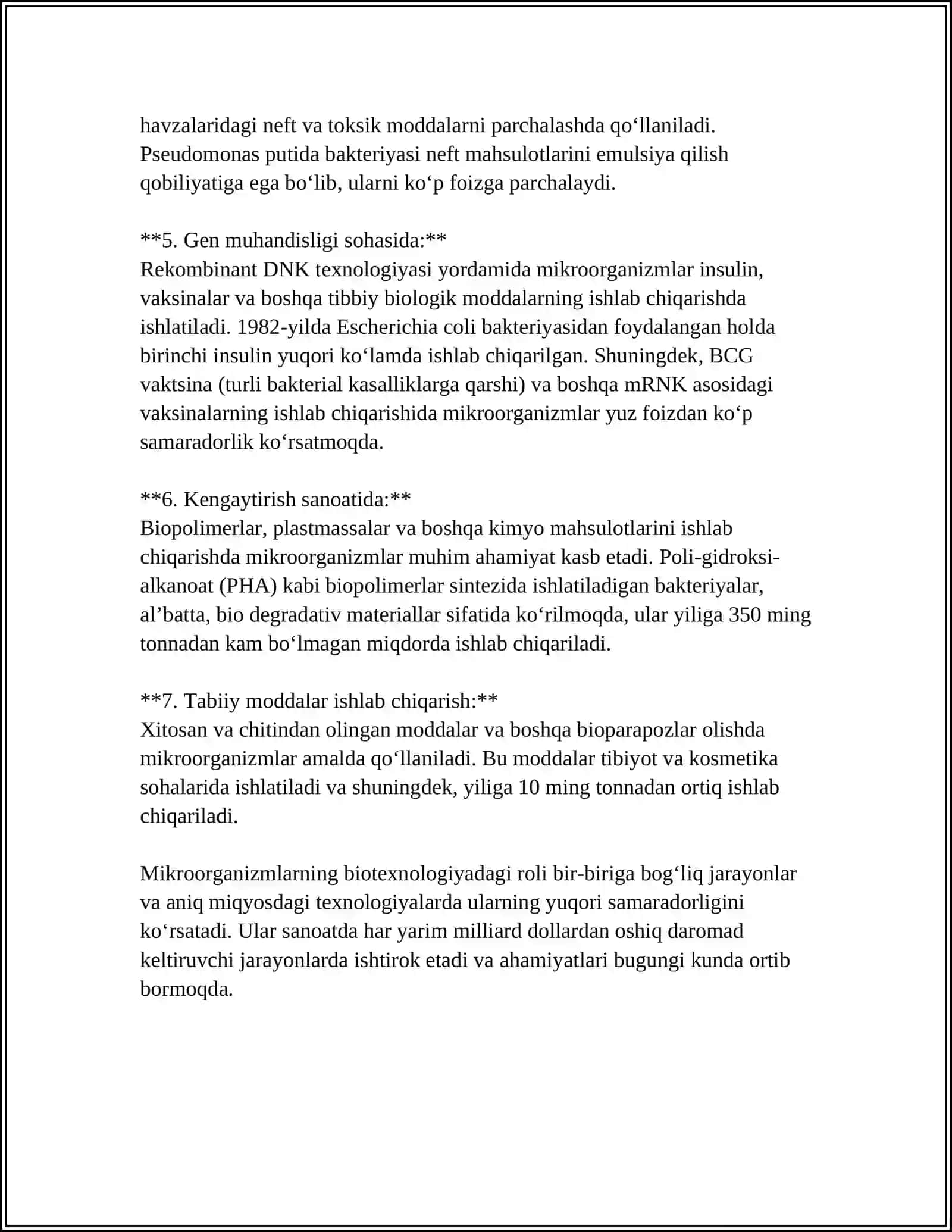 MIKROORGANIZMLAR BIOTEXNOLOGIYASI 4