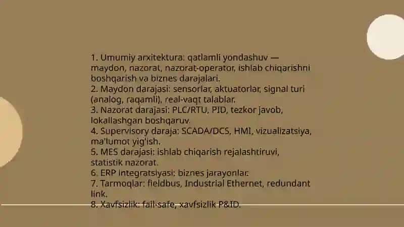 Ishlab chiqarish tarmoqlari va tizimlarini avtomatlashtirishning konseptual loyihasi 4