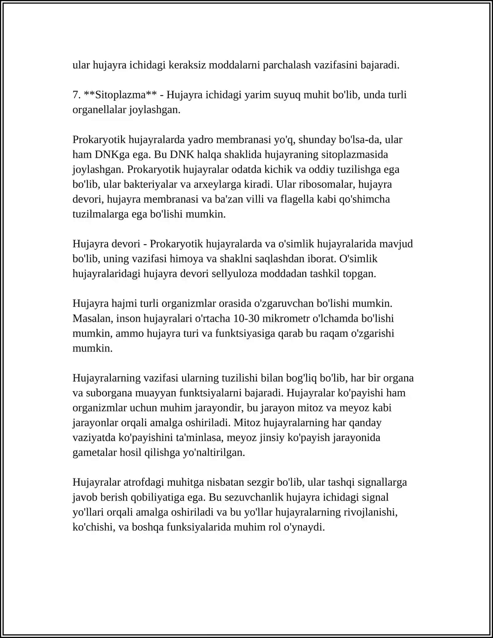HUJAYRA VA HUJAYRADAN TASHQARI MATRIKS ORASIDAGI MUNOSABATLAR 4