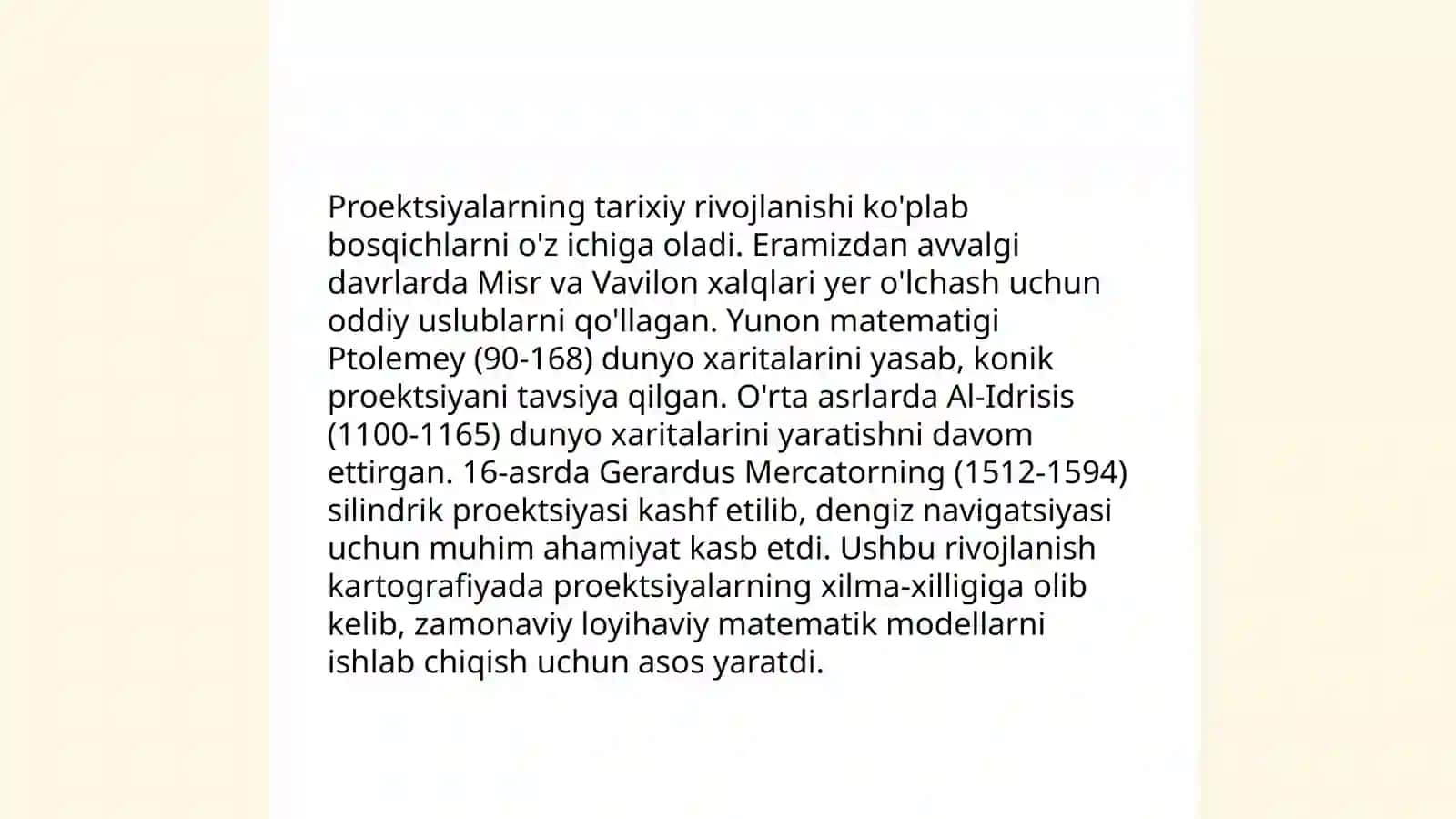 Sonlar bilan belgilangan proeksiyalarni òqitish texnalogiyalari 4