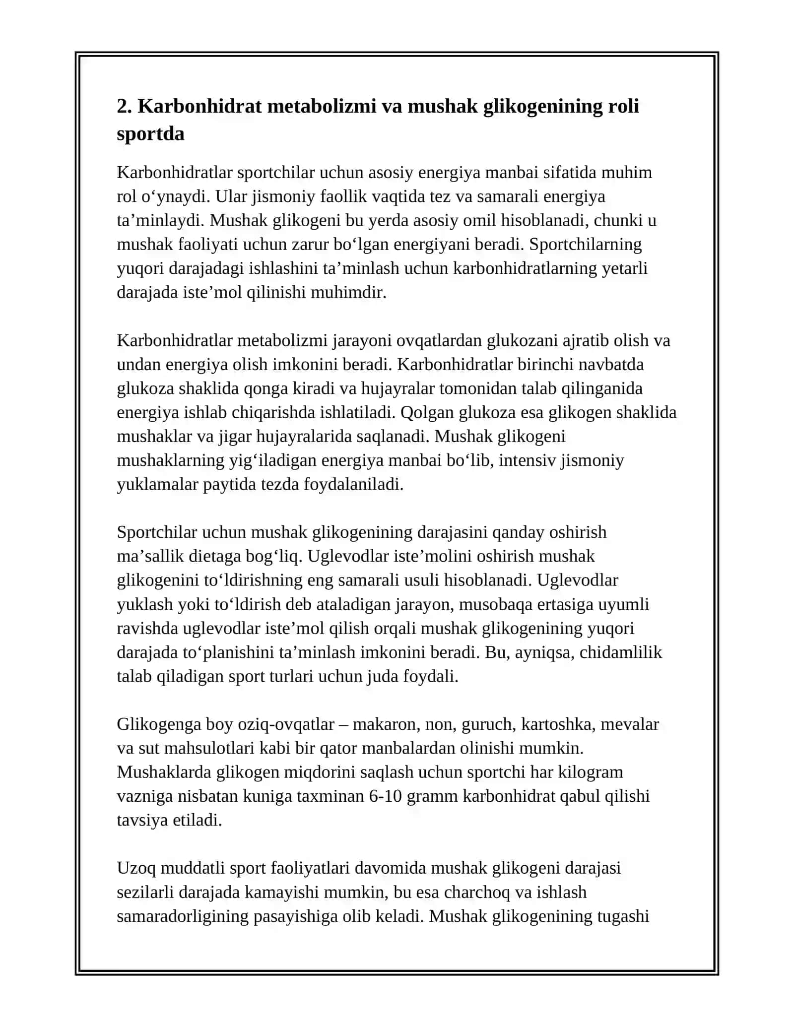 SPORTCHILARNING OVQATLANISHINING BIOKIMYOVIY ASOSLARI 4