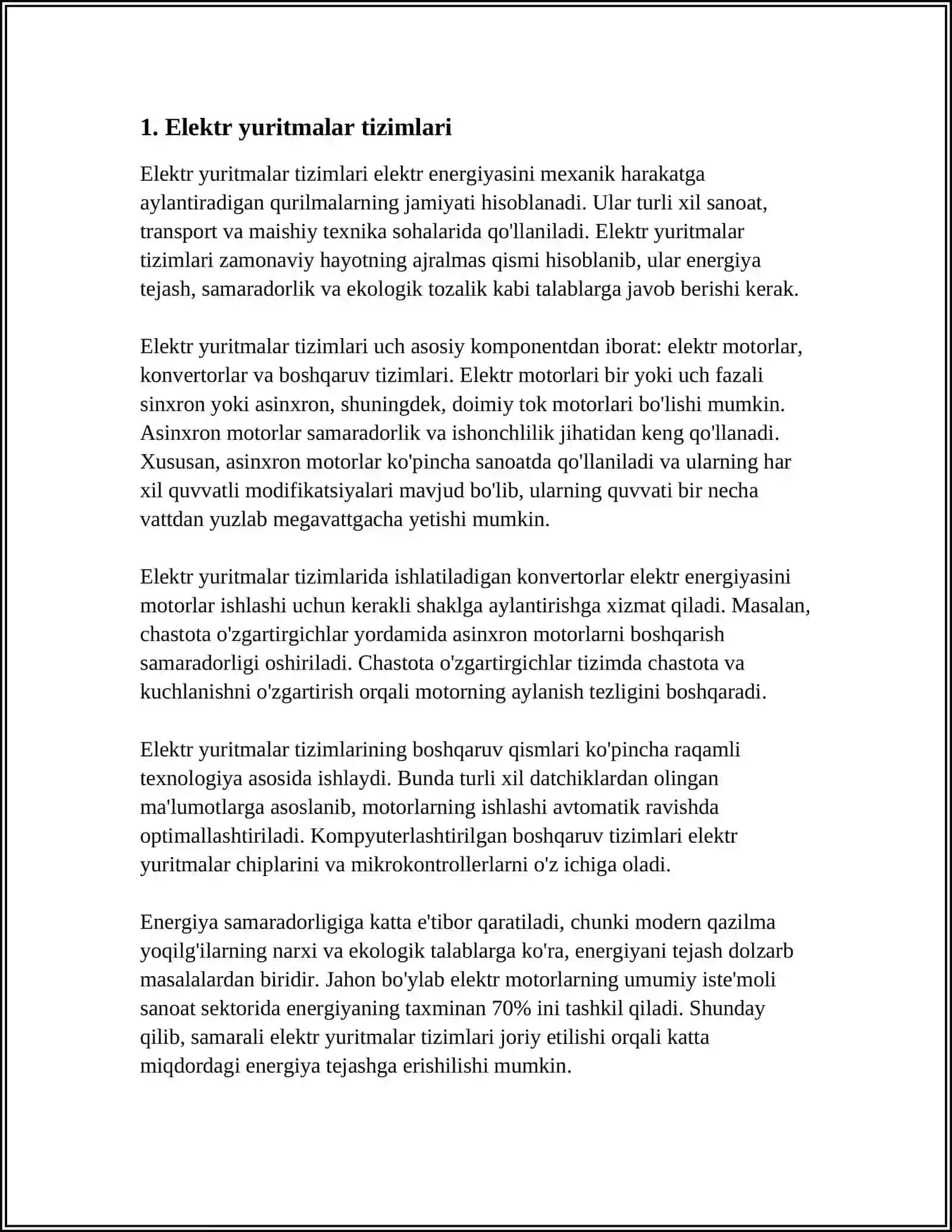 Elektr yuritmalar tizimlari 4