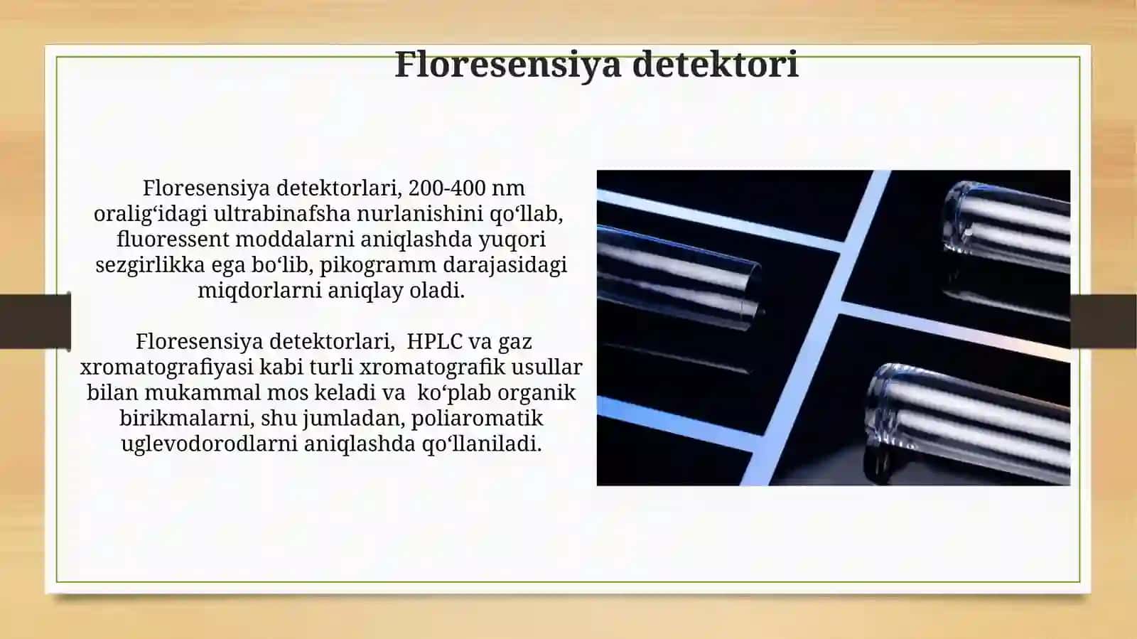 Xromotografiya detektorlari va ularning bir biridan farqi 4