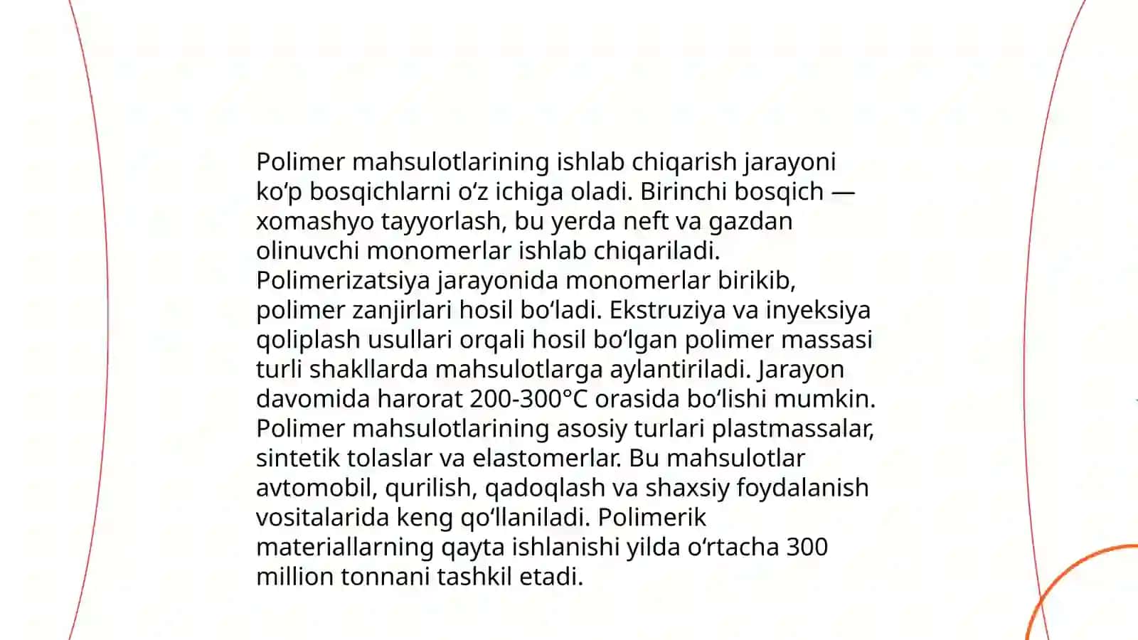 Zamonaviy polimer mahsulotlari assortimentini organish 4
