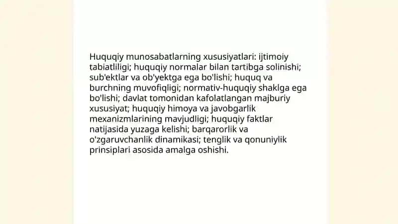 Huquqiy munosabatlar 4