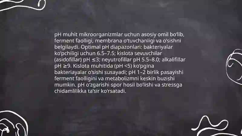 Tashqi muhit omillarini mikroorganizmlarga taʼsiri 4