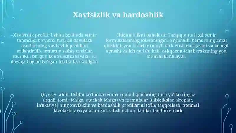 Temir Saqlovchi Dori Vositalarining Qiyosiy Tahlili 4