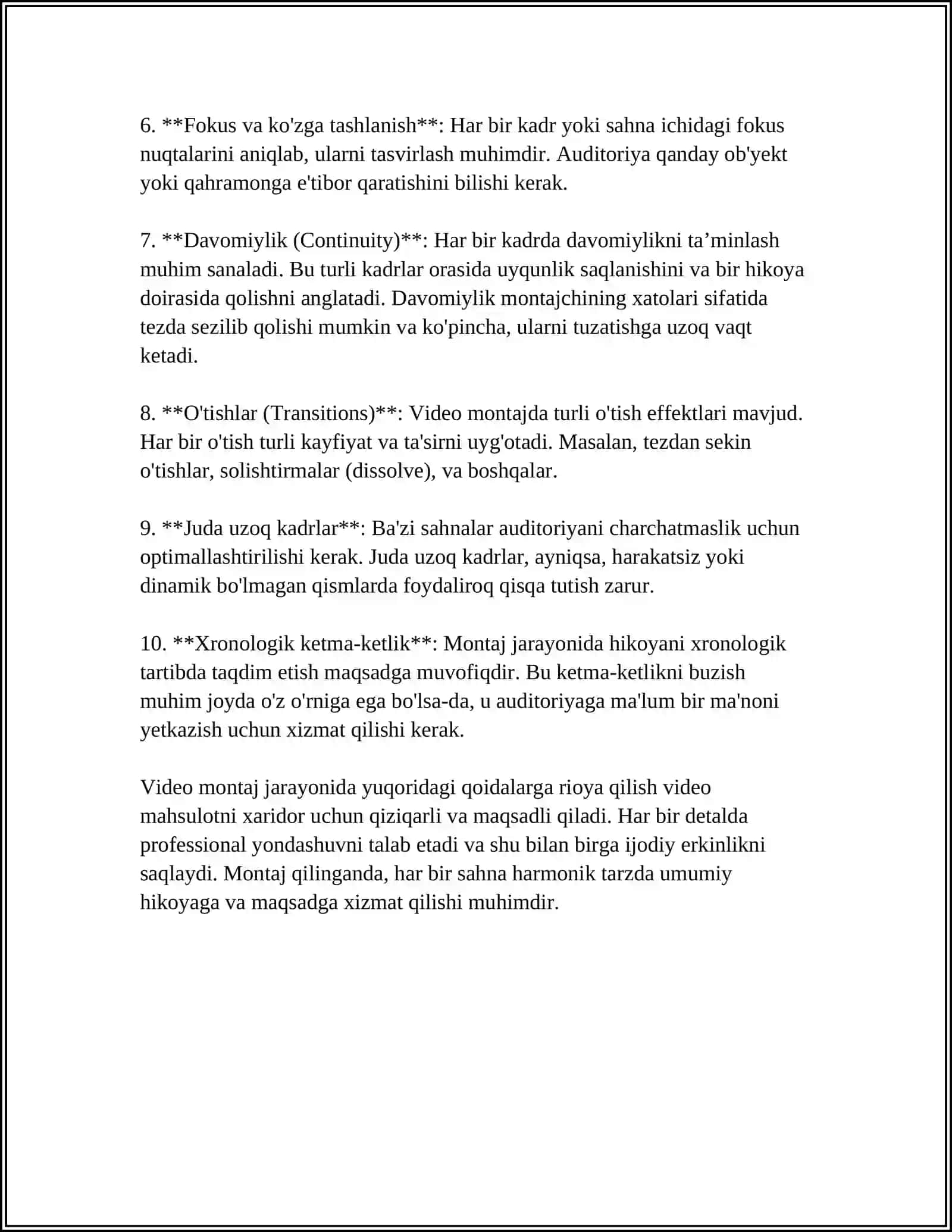 VIDEOMONTAJ (CHIZIQLI VIDEOMONTAJ) 4