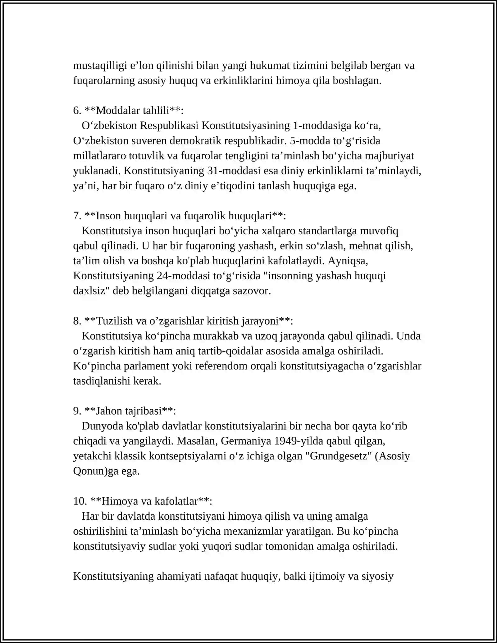 KONSTITUTSIYA VA MENING HUQUQLARIM 4