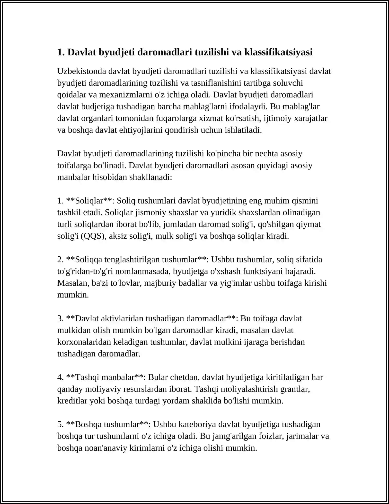 DAVLAT BYUDJETI DAROMADLARI VA XARAJATLARI STATISTIKASI 4