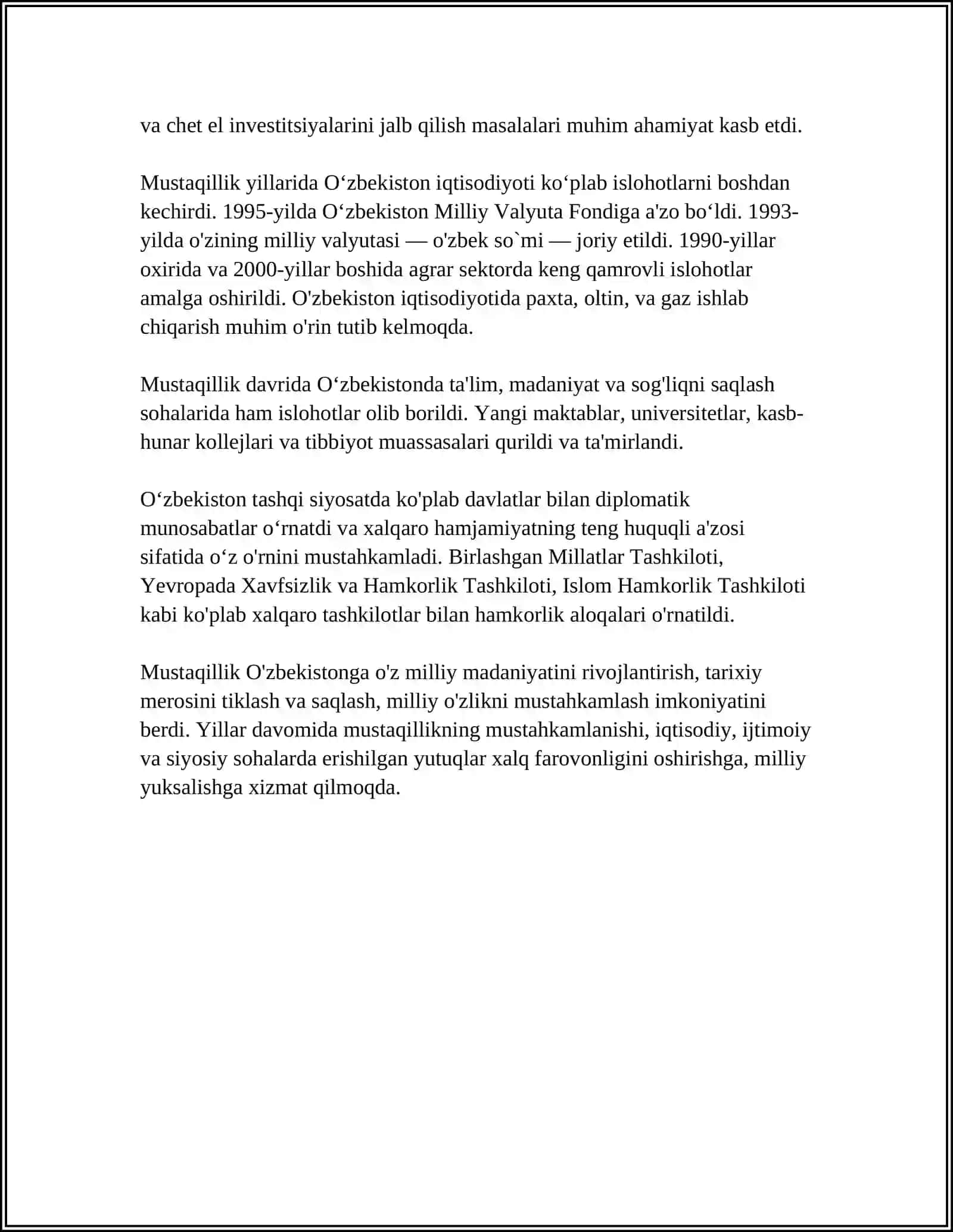 MUSTAQIL KUNI 4