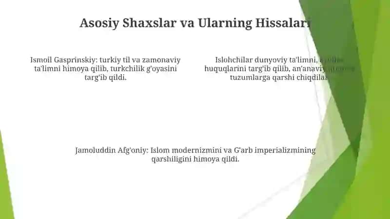 Jadid marifatparvarlarining o‘lka itjtimoiy hayotida tutgan o‘rni 4