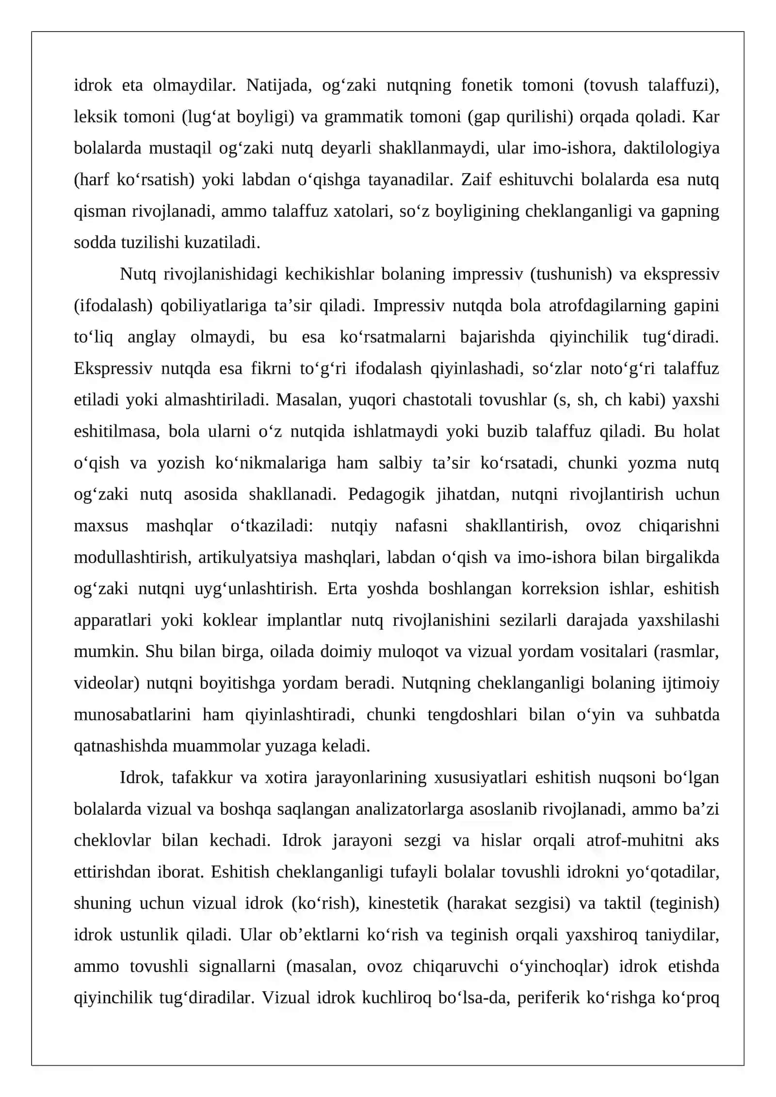 Eshitishida nuqsoni bo‘lgan bolalar maktabida taʼlim jarayonlarining o‘ziga xos xususiyatlari 4
