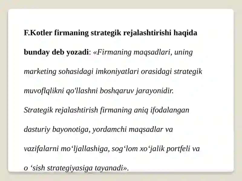 Strategik Marketing 4