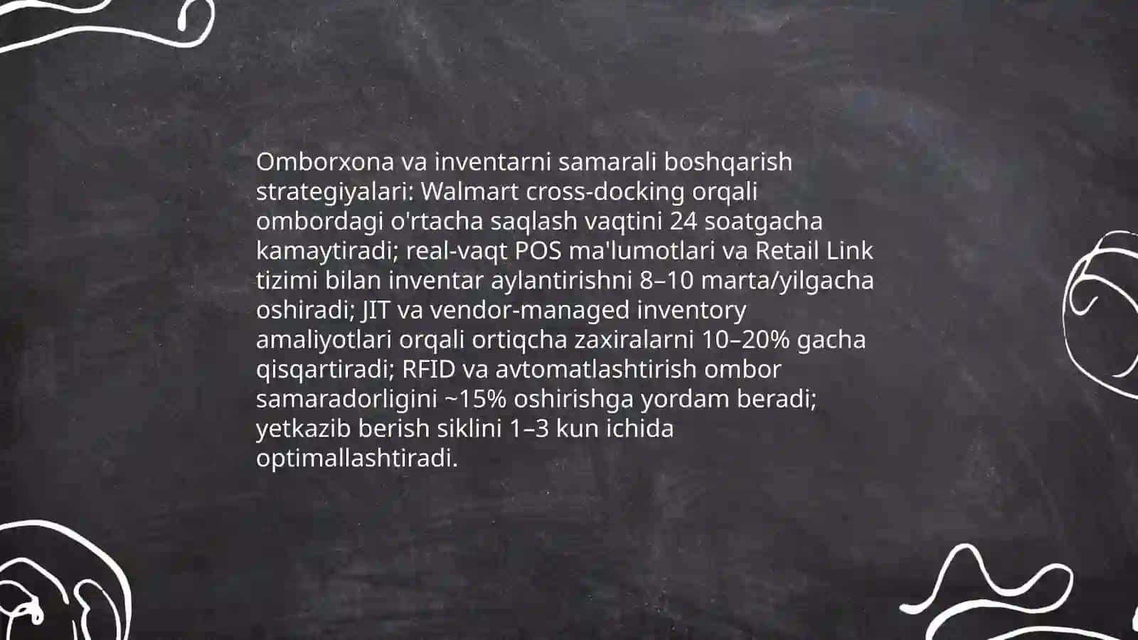 Walmart kompaniyasining xarajatlarni minimallashtirish strategiyasi 4