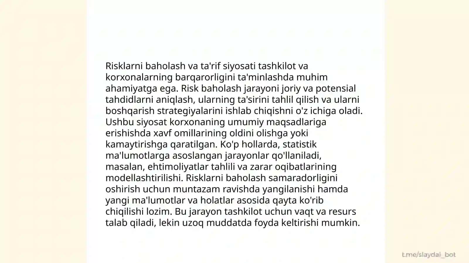 Sug'urtada ta'rif siyosati 4