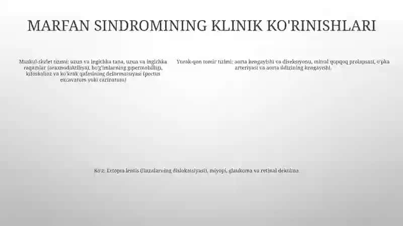Marfan Sindromi. Oilaviy Giperxolistirinemiya 4
