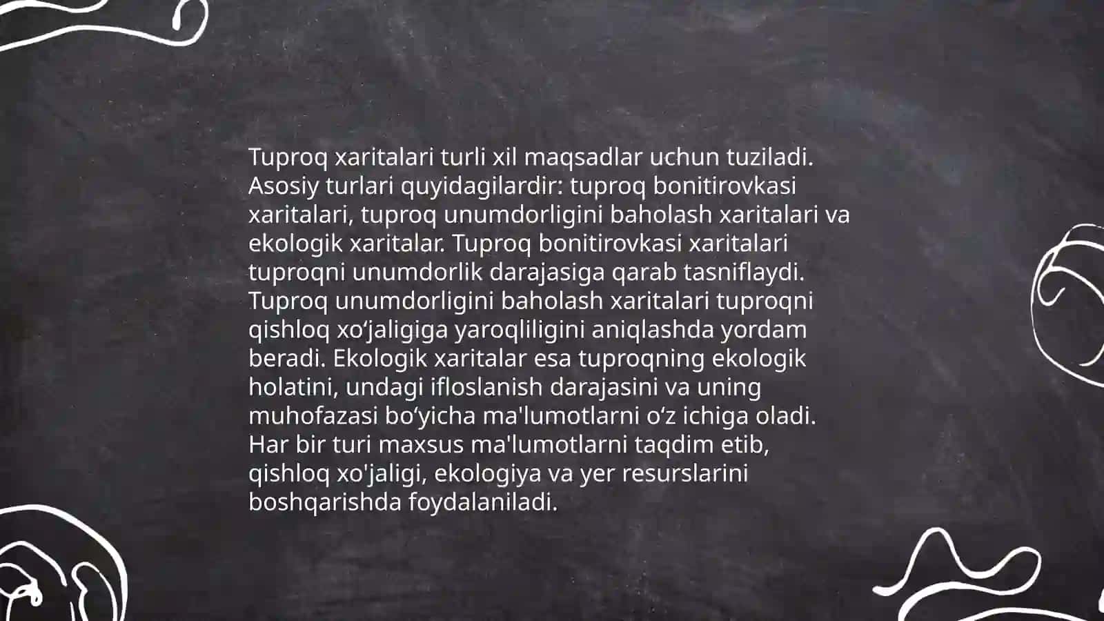 Tuproq xaritalari va ularni tuzish usullari by Mirzaaxmatova Sevinch 4