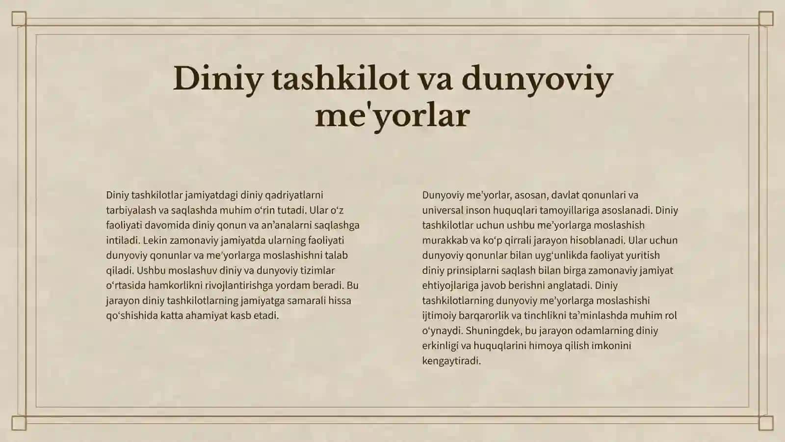 Zamonaviy jamiyatda diniy rol 4