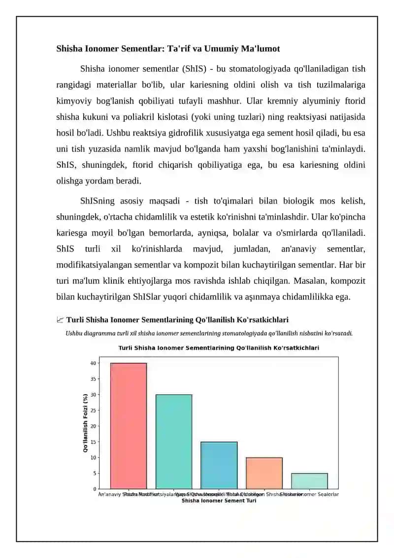 Restavrativ stomatologiyada shishaionomer sementlardan foydalanish 4