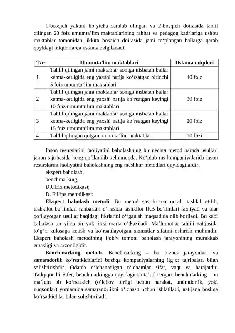 Inson Resurslari Faoliyatini Baholash Uslublari 4